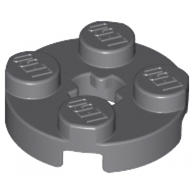 dark bluish gray plate round 2 x 2 with axle hole