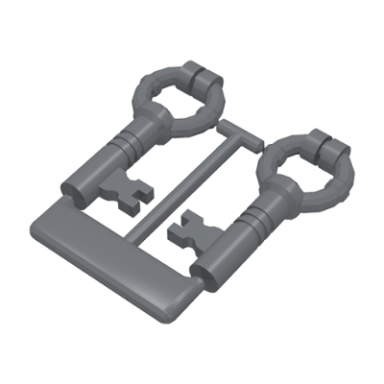 dark bluish gray minifigure utensil keys 2 on sprue