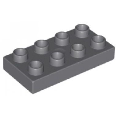 dark bluish gray duplo plate 2 x 4 x 1 2 thick