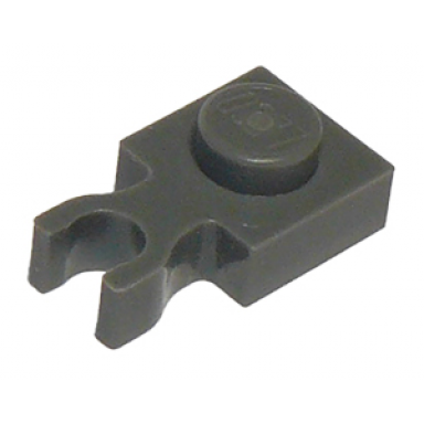 dark bluish gray plate modified 1 x 1 with u clip thin vertical grip