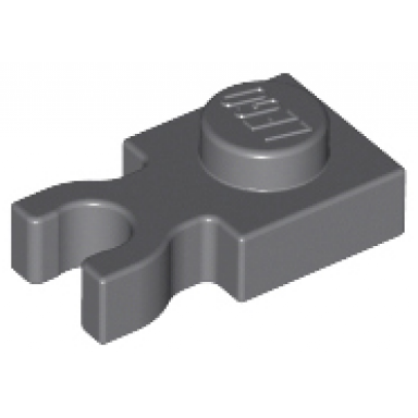 dark bluish gray plate modified 1 x 1 with u clip thick vertical grip