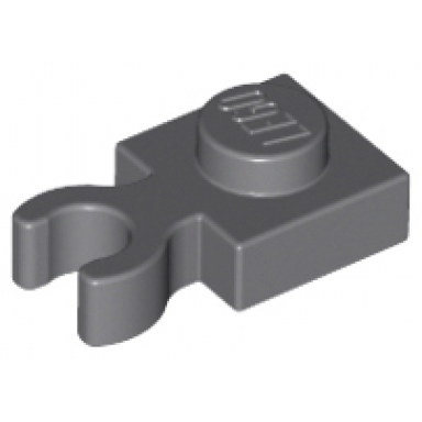 dark bluish gray plate modified 1 x 1 with open o clip thick vertical grip