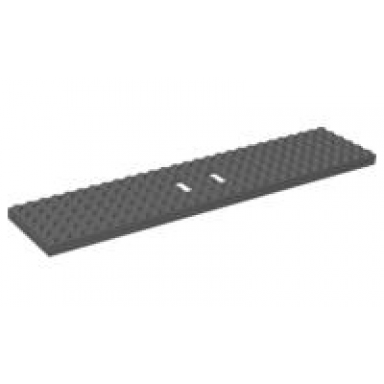 dark bluish gray train base 6 x 28 with 3 round holes each end and 1 x 2 cutouts