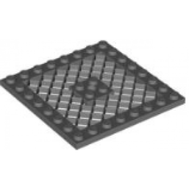 dark bluish gray plate modified 8 x 8 with grille