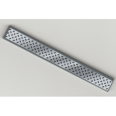 dark bluish gray tile 1 x 8 with tread plate pattern sticker - set 8681