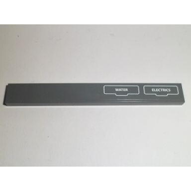 dark bluish gray tile 1 x 8 with white water and electrics pattern right sticker - set 60097