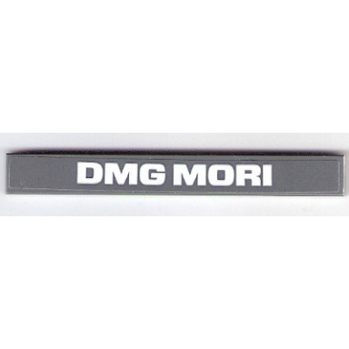 dark bluish gray tile 1 x 8 with white dmg mori pattern sticker - set 75876
