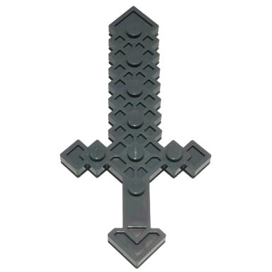 dark bluish gray large figure weapon minecraft sword