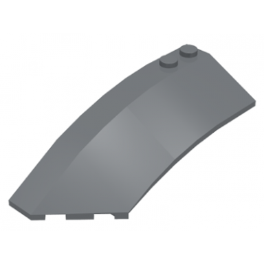 dark bluish gray wedge 8 x 3 x 2 open left