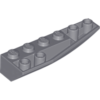 dark bluish gray wedge 6 x 2 inverted right