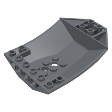 dark bluish gray cockpit 8 x 6 x 2 curved