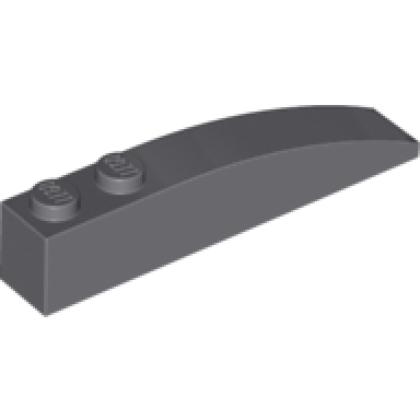 dark bluish gray slope curved 6 x 1