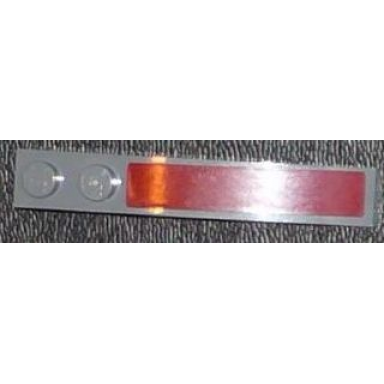 dark bluish gray slope curved 6 x 1 with dark red stripe pattern sticker - set 7964