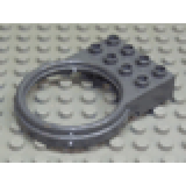 dark bluish gray duplo ball tube holder with 2 x 4 brick base
