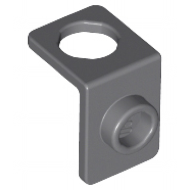 dark bluish gray minifigure neck bracket with back stud - thin back wall