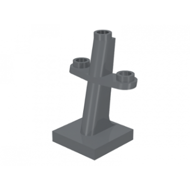 dark bluish gray boat mast 2 x 2 x 3 inclined with stud on top and two sides