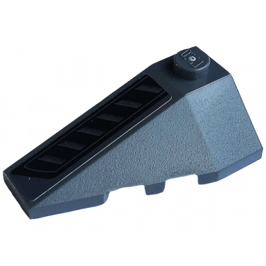 dark bluish gray wedge 4 x 2 triple left with black air vent pattern sticker - set 76903