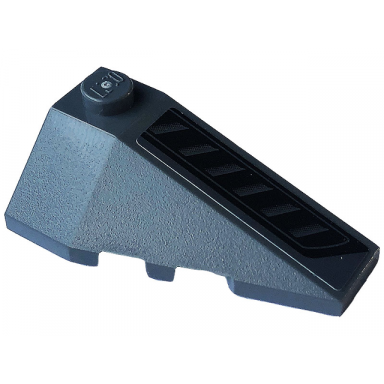 dark bluish gray wedge 4 x 2 triple right black air vent pattern sticker - set 76903