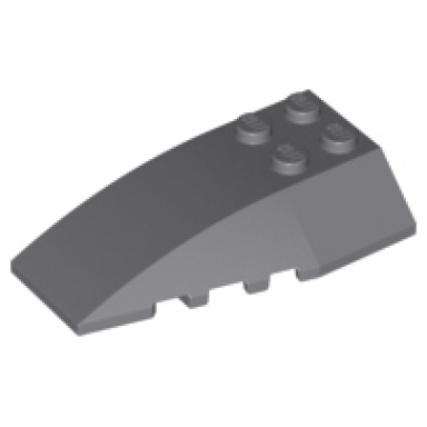 dark bluish gray wedge 6 x 4 triple curved