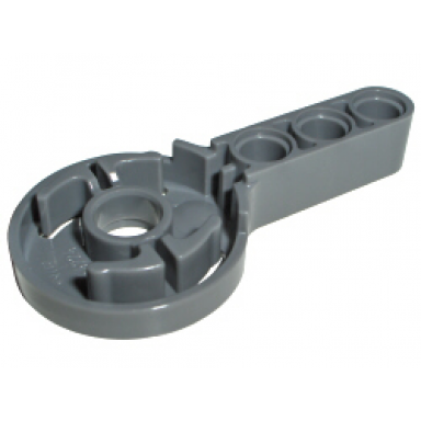 dark bluish gray technic rotation joint disk with large pin hole and 3l liftarm thick