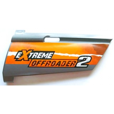 dark bluish gray technic panel fairing 20 large long small hole side a with extreme offroader 2 pattern sticker - set 8297