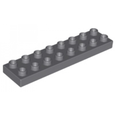 dark bluish gray duplo plate 2 x 8