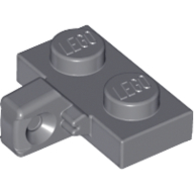 dark bluish gray hinge plate 1 x 2 locking with 1 finger on side without bottom groove
