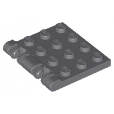 dark bluish gray hinge plate 3 x 4 locking dual 2 fingers