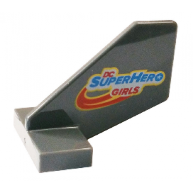 dark bluish gray tail shuttle small with dc super hero girls pattern