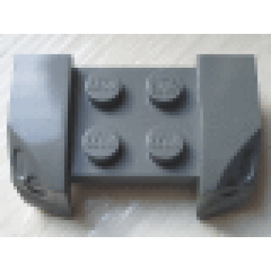dark bluish gray vehicle mudguard 2 x 4 with headlights overhang