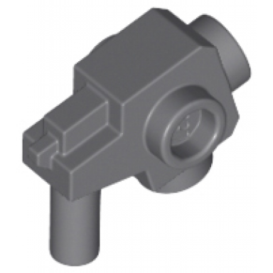 dark bluish gray minifigure weapon gun blaster with studs on sides bottom and front