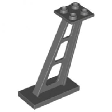 dark bluish gray support 2 x 4 x 5 stanchion inclined 5mm wide posts