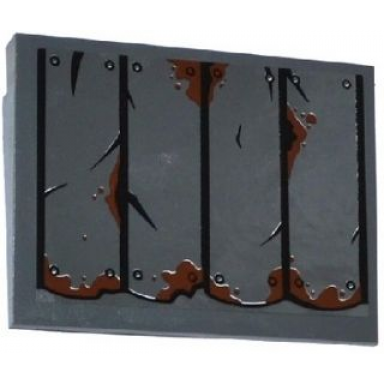 dark bluish gray slope 10 6 x 8 with rusting and cracked sheet metal roof on transparent background pattern sticker - set 60068