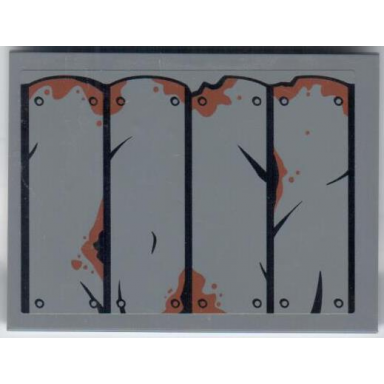 dark bluish gray slope 10 6 x 8 with rusting and cracked sheet metal roof on dark bluish gray background pattern sticker - set 60071