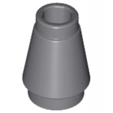 dark bluish gray cone 1 x 1 with top groove