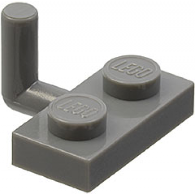 dark bluish gray plate modified 1 x 2 with bar arm up undetermined type