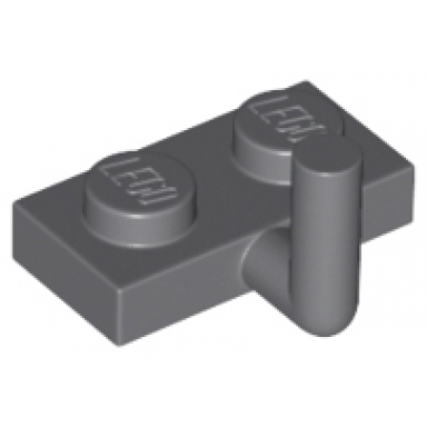 dark bluish gray plate modified 1 x 2 with bar arm up horizontal arm 5mm