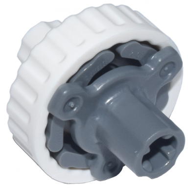 dark bluish gray technic clutch connector with white outside 46835 46834
