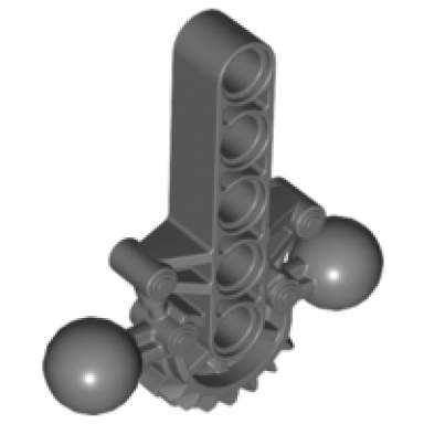 dark bluish gray bionicle hips lower torso with 2 ball joint and 7 tooth half gear