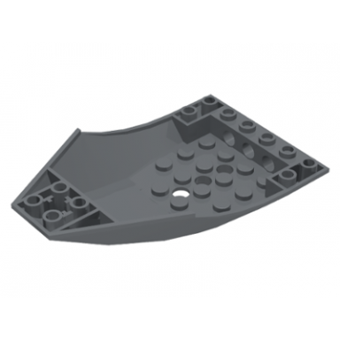 dark bluish gray cockpit 10 x 6 x 2 curved