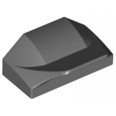 dark bluish gray slope curved 1 x 2 x 2 3 wing end