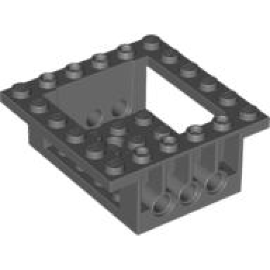 dark bluish gray cockpit 6 x 6 x 2 cabin base with pin holes
