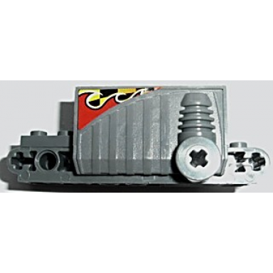 pullback motor 9 x 4 x 2 2 3 with flame and checkered pattern on both sides stickers - set 8648