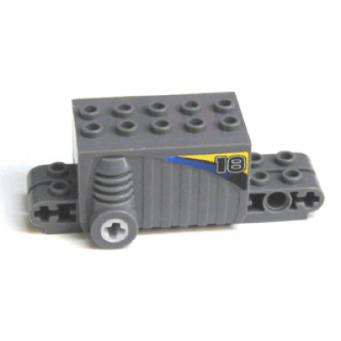 pullback motor 9 x 4 x 2 2 3 with number 18 pattern on both sides stickers - set 8383