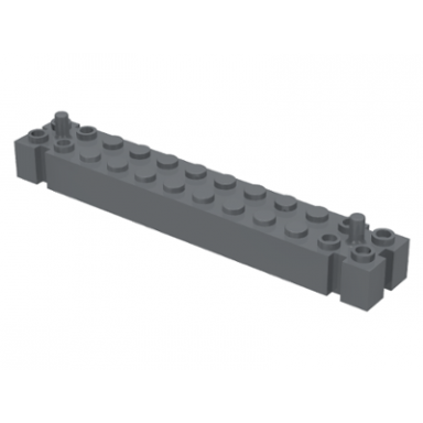dark bluish gray brick modified 2 x 12 with peg at each end