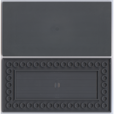 dark bluish gray tile 8 x 16 with bottom tubes on edges