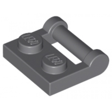 dark bluish gray plate modified 1 x 2 with bar handle on side - closed ends