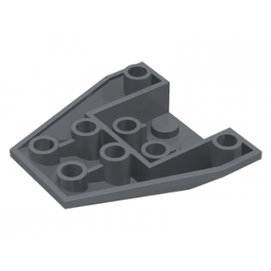 dark bluish gray wedge 4 x 4 triple inverted with connections between 2 studs