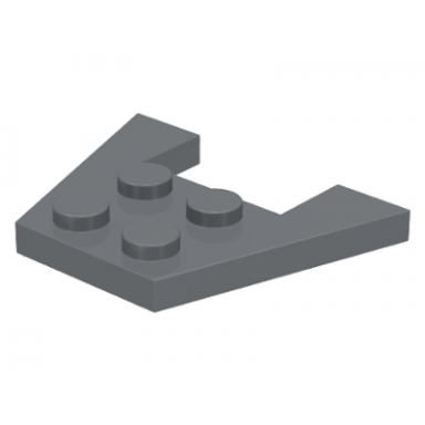 dark bluish gray wedge plate 3 x 4 without stud notches