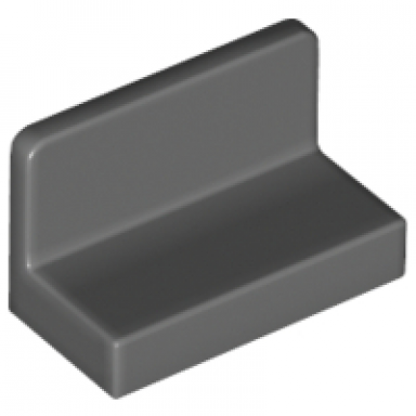 dark bluish gray panel 1 x 2 x 1 with rounded corners